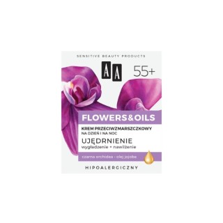 AA Flowers & Oils Зміцнюючий крем для обличчя проти зморшок 55+ 50 мл