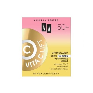 AA Vita C Lift 50+ liftende gezichtscrème voor de dag die de kleur egaliseert 50 ml