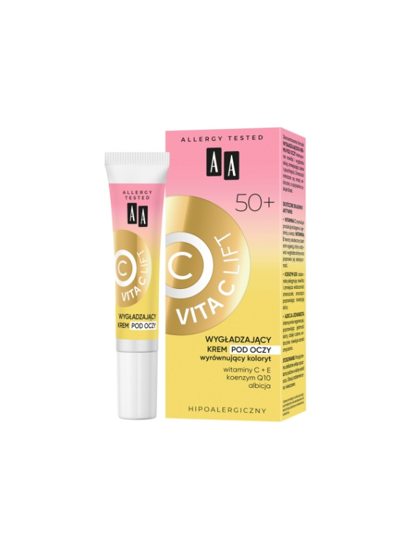 AA Vita C Lift 50+ verzachtende oogcrème die de kleur egaliseert 15 ml