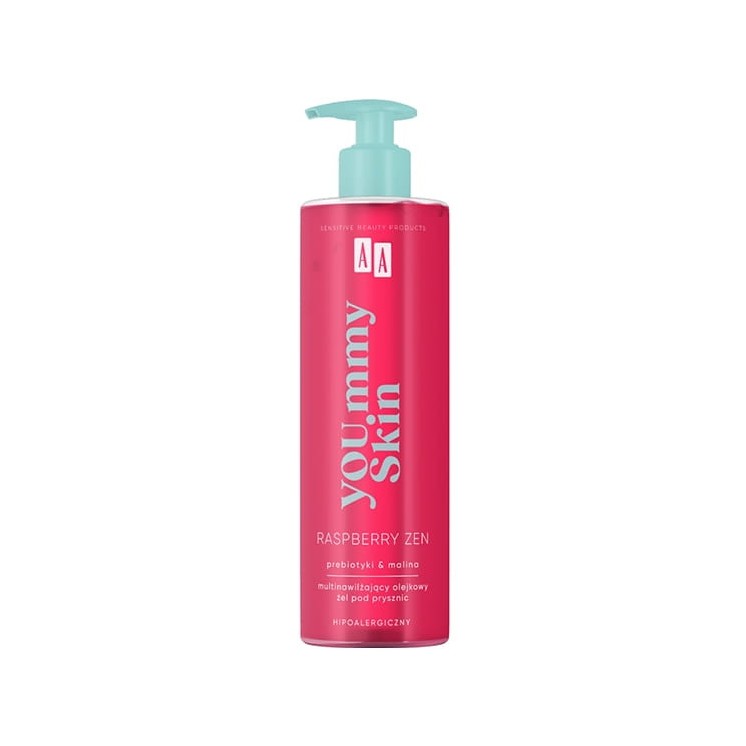 AA Yoummy Skin Raspberry Zen multinawilżający olejkowy Żel pod prysznic 400 ml