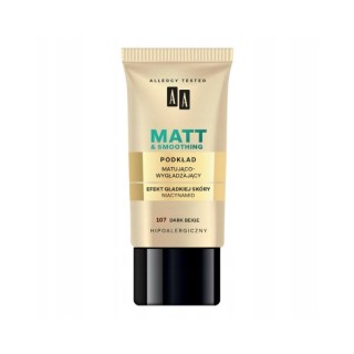 AA Make Up Matt Matterende en gladmakende gezichtsfoundation /107 Dark Beige 30 ml