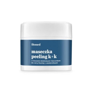 Маска Peeling Fitomed K+K для жирної шкіри з чорними крапками Молочна кислота 4% і корунд 100 г