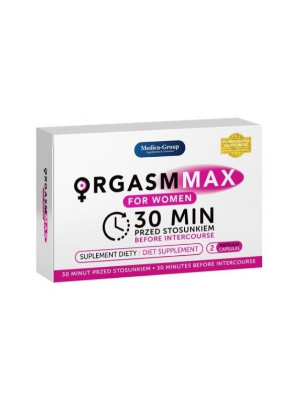 Medica-Group Orgasm Max For Women Voedingssupplement 30 minuten vóór de geslachtsgemeenschap 2 capsules