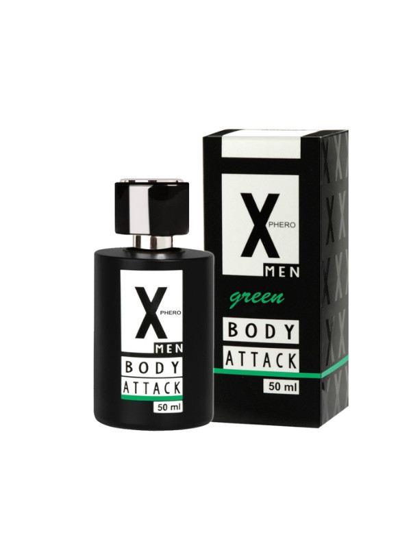 X-Phero Body Attack Green Parfum met feromonen voor mannen 50 ml