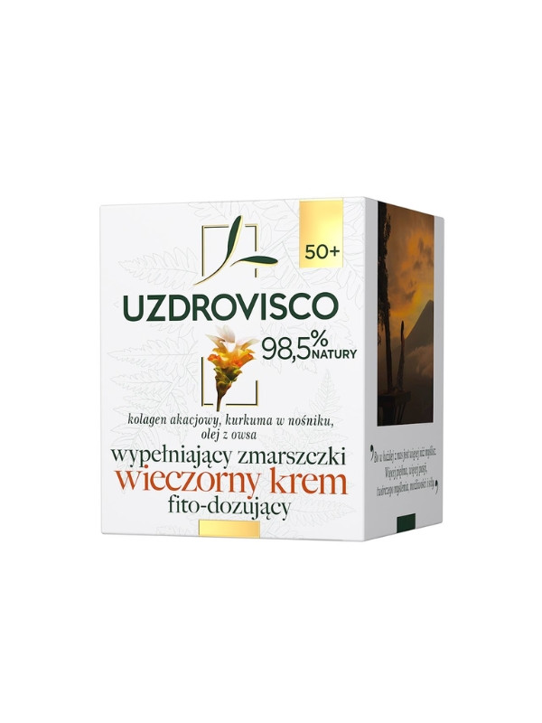 Uzdrovisco avondgezichtscrème rimpels vullen Kurkuma 50 ml