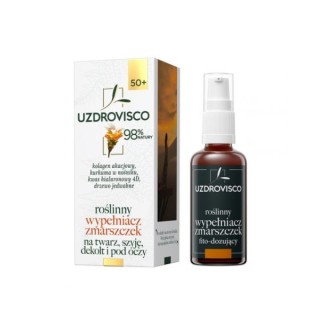 Uzdrovisco plant Rimpelvuller voor gezicht, hals, decolleté en onder de ogen Kurkuma 50 ml