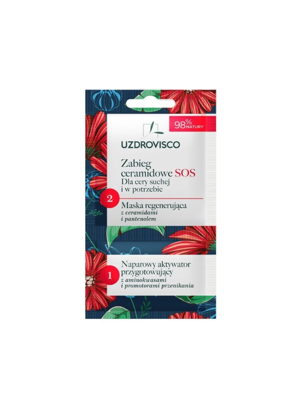 Uzdrovisco Ceramide SOS behandeling regenererend gezichtsmasker met panthenol 8 ml