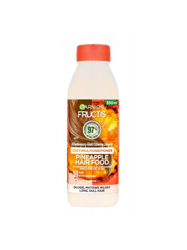 Garnier Fructis Hair Food сліпучий кондиціонер для довгого і тьмяного волосся Ананас 350 мл