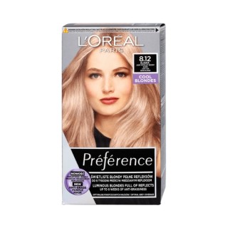 L'oreal Preference Farba do włosów /8.12/ Jasny Popielaty Beżowy Blond