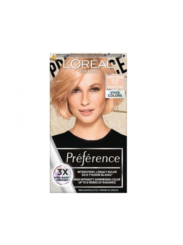 Фарба для волосся L'oreal Preference Vivid Colours /9.023/ Light Rose Gold