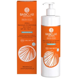 BasicLab Protecticus leichte Schutzemulsion SPF50 + wasserfeste Prävention und Antioxidation 300 ml