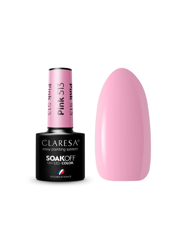 Claresa Pink Hybrid nail polish /513/ 5 g