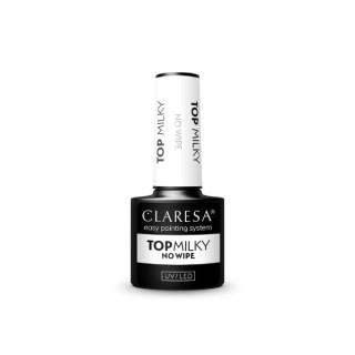 Claresa Top No Wipe Hybrid-Nageltop, Milky 5 g