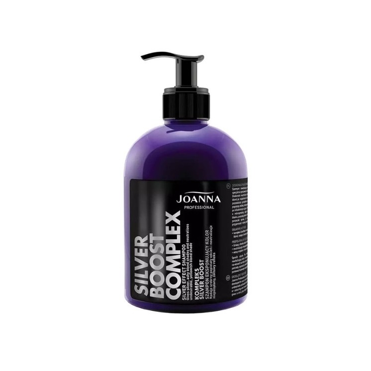 Joanna Professional SILVER BOOST COMPLEX Haarshampoo met accentuering van de zilverkleur 500 ml