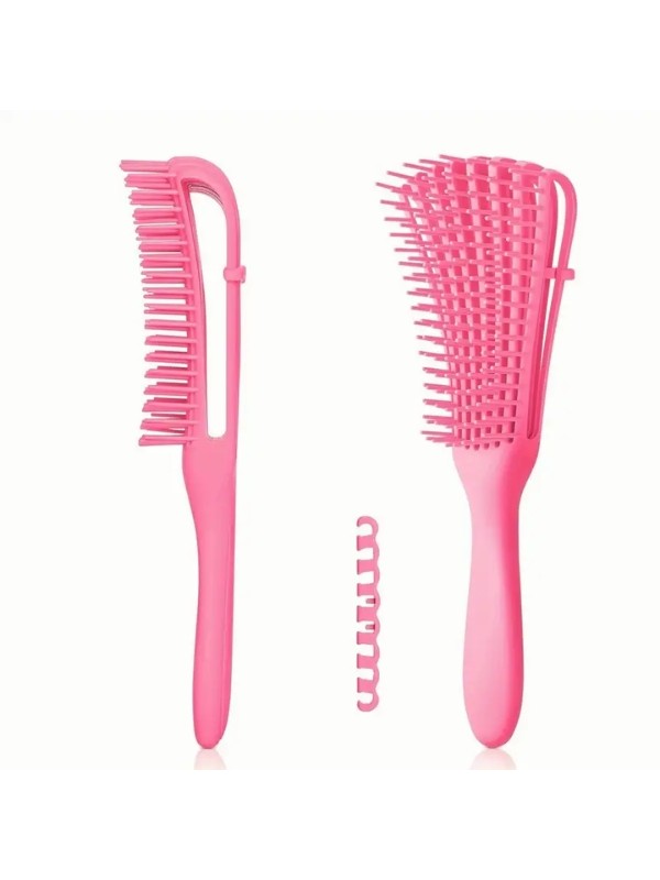 Pink brush for detangling wet hair, 1 piece