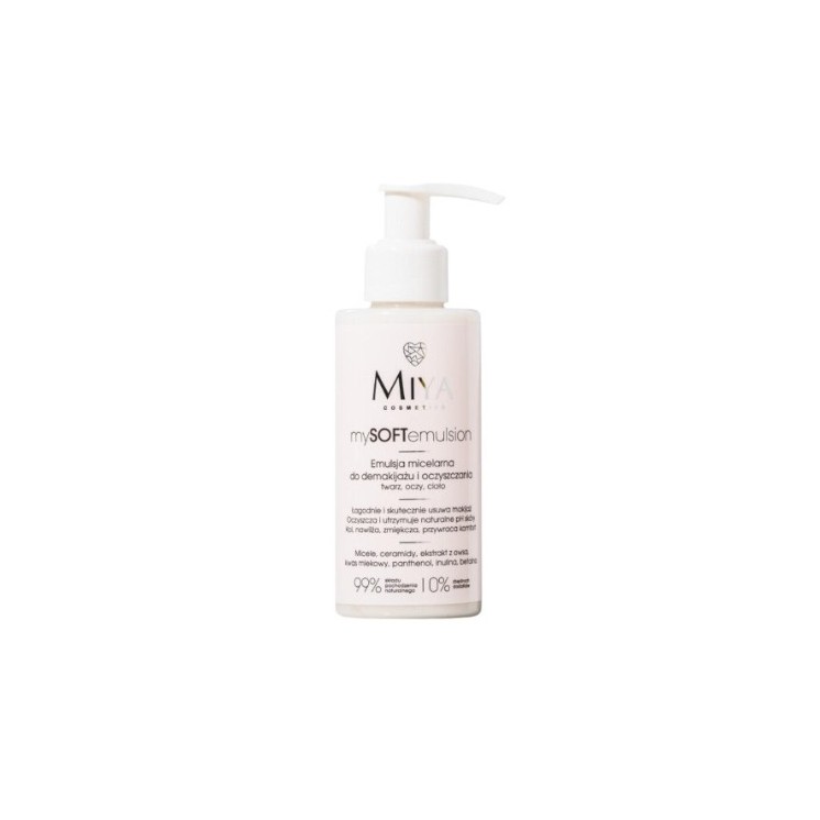Miya Cosmetics mySOFTemulsion micellar Emulsion for make-up removal and cleansing of the face, eyes and body 140 ml