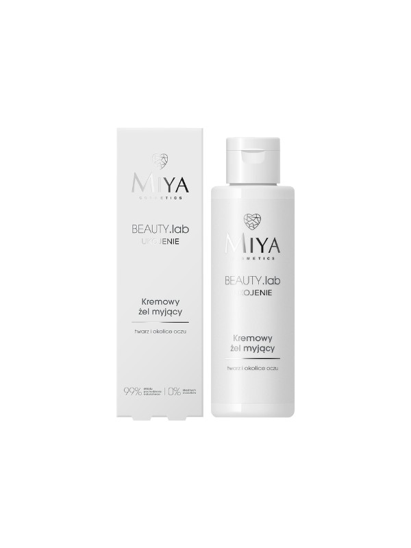 Miya Cosmetics BEAUTY .lab Verzachtende romige reinigingsgel voor gezicht en ogen 100 ml