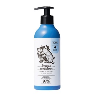 YOPE Wood Douchegel voor mannen Sandelhout, Saffraan en Patchouli 400 ml