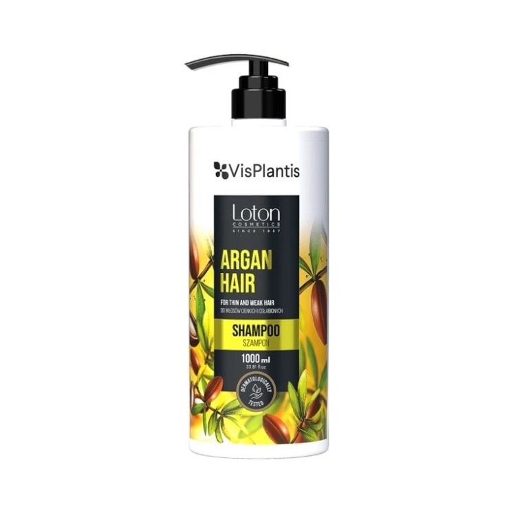 Vis Plantis Loton Shampoo voor dun en verzwakt haar met arganolie 1000 ml