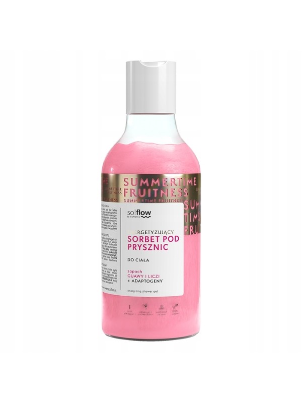 So!flow Energiserende Sorbet voor douche Guava , Lychee 400 ml