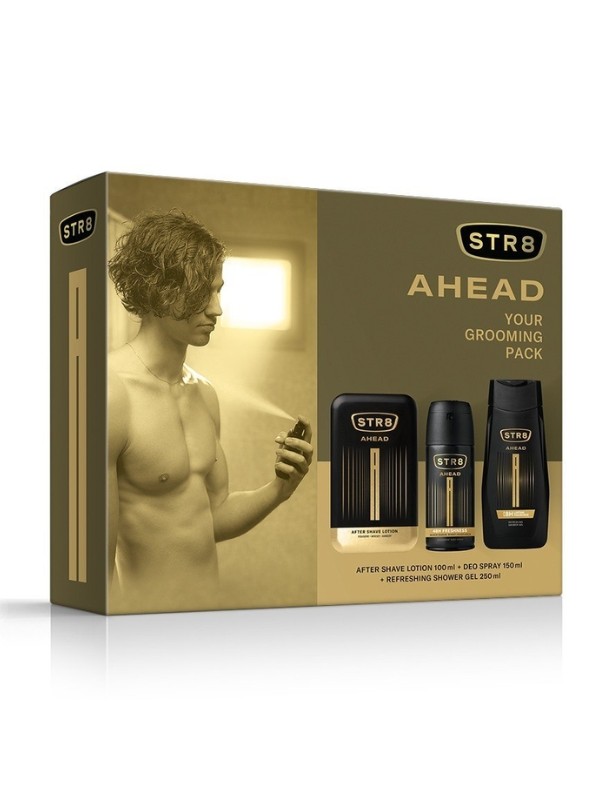 STR8 AHEAD Cadeauset voor mannen: Aftershave 100 ml, Anti-transpirant 150 ml en Douchegel 250 ml 1 stuk