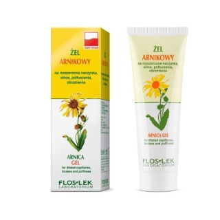 Arnica Floslek Gel für erweiterte Blutgefäße, Prellungen, Prellungen und Schwellungen 50 ml