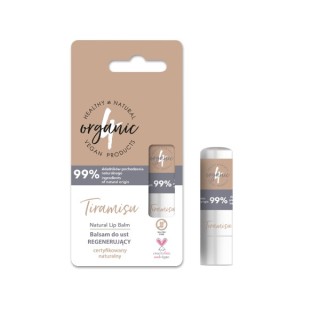 4Organic Natuurlijke regenererende Tiramisu lippenbalsem 5 g