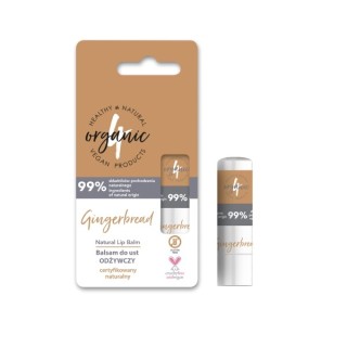 4Organic Natuurlijke voedende Gingerbread lippenbalsem 5 g