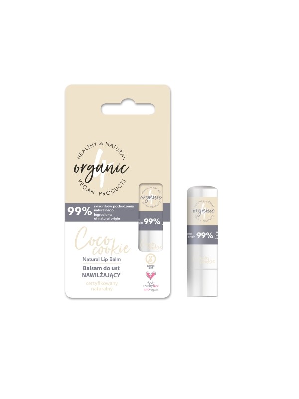 4Organic Natuurlijke vochtinbrengende Coco Cookie lippenbalsem 5 g