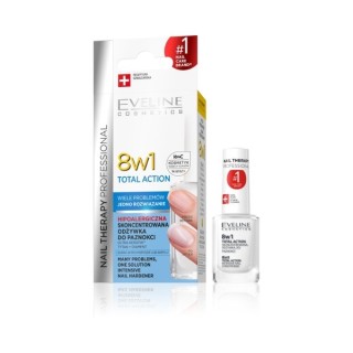 Eveline Professional Nail Therapy Total Action 8w1 Odżywka do paznokci hipoalergiczna 12 ml