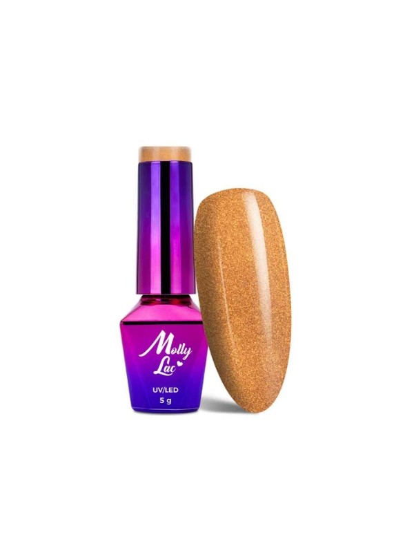 MollyLac /620/ Story Time Hybrid Nail Polish Golden Gift 5 ml