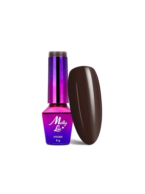 MollyLac /358/ Лак для нігтів Choco Dreams Cocoa Cookie Hybrid Nail Polish 5 мл