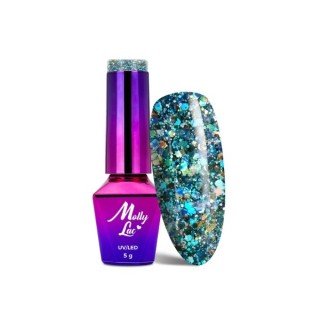 MollyLac /537/ Crushed Diamonds Gel Polish Glammy Chic 5 ml