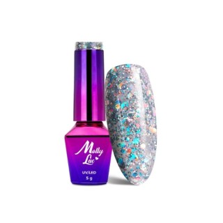 MollyLac /538/ Crushed Diamonds Cosmic Love hybride nagellak 5 ml