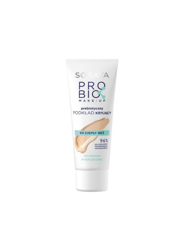 Основа для обличчя Soraya ProBio Care Prebiotic Make-up Covering /03/ Теплий бежевий 30 мл