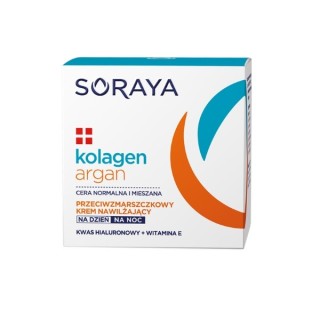 Soraya Kolagen + Argan przeciwzmarszczkowy Krem do twarzy nawilżający Dzień/noc 50 ml