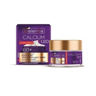 Bielenda CALCIUM + Q10 konzentrierte, radikal aufbauende Anti-Falten-Gesichtscreme 60+ für den Tag 50 ml