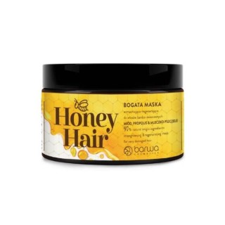 Barwa Honey Haarstärkende und regenerierende Maske für stark geschädigtes Haar, Honig, Propolis und Gelée Royale, 220 ml