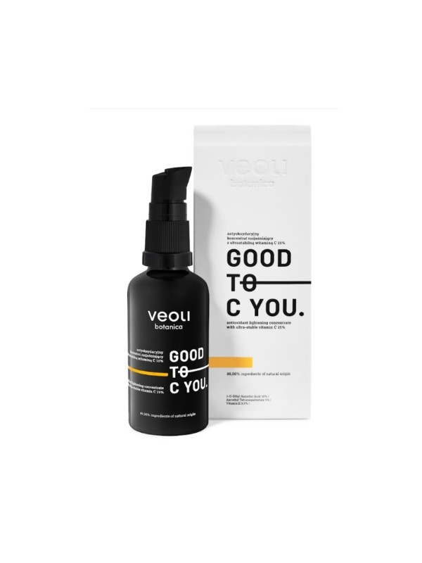 Veoli Botanica Goed voor jou. Antioxidant Verhelderend gezichtsconcentraat met ultrastabiele vitamine C 15% 40 ml