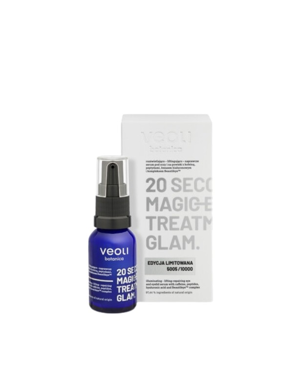 Veoli Botanica 20 Sekonds Magic Eye Treatment Glam Limited Edition ліфтингова та освітлююча Serum під очі 15 мл