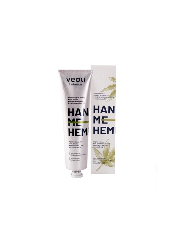 Veoli Botanica Hand Me Hemp rich regenerating hand cream with hemp oil 2,5%  75 ml
