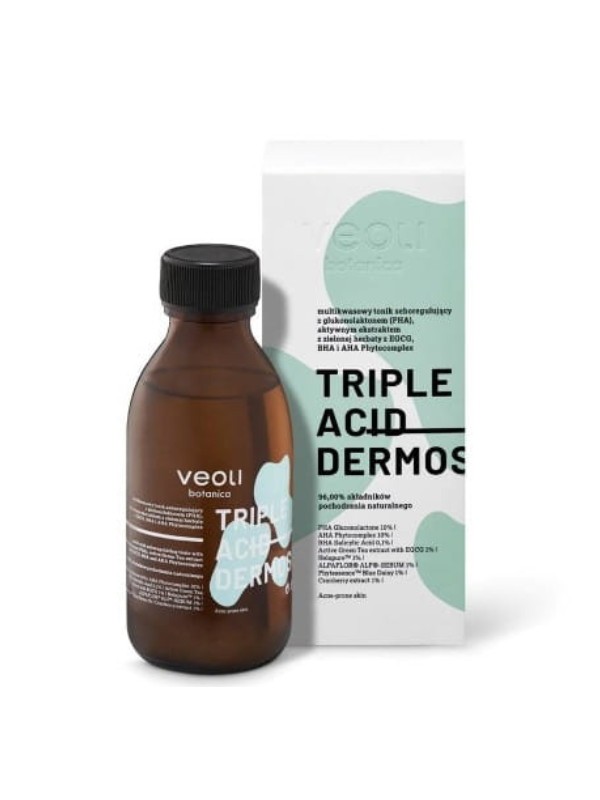 Veoli Botanica Triple Acid Dermosolution multi-actieve talgregulerende gezichtstonic 150 ml