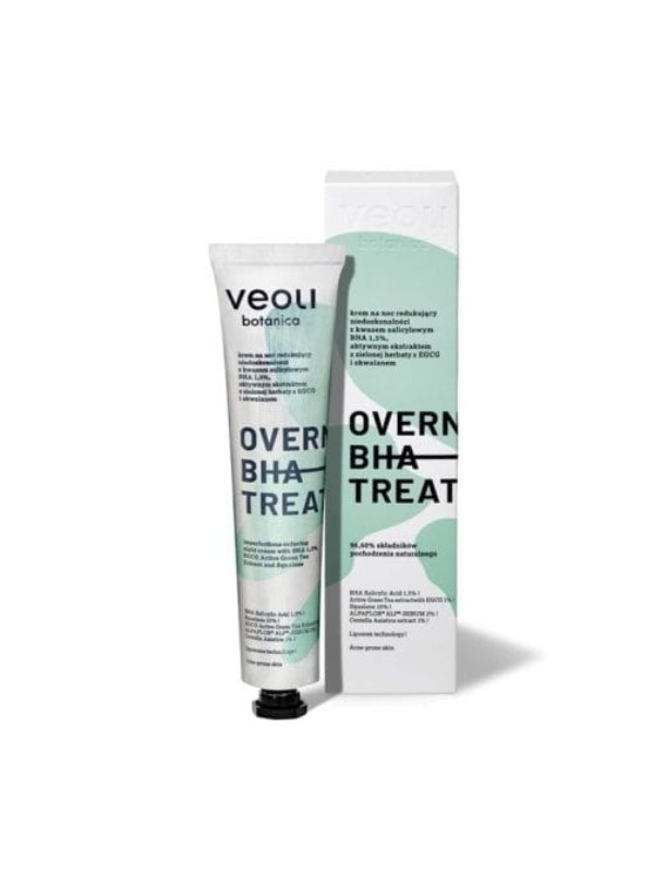 Veoli Botanica Overnight BHA Treatment vermindert imperfecties Nachtgezichtscrème 50 ml