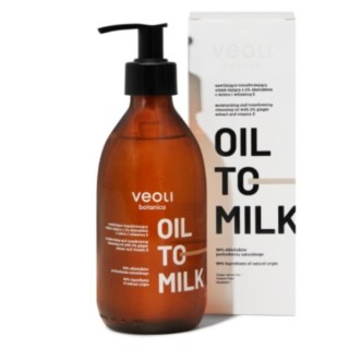 Veoli Botanica Oil to Milk зволожуюча і трансформуюча олія для вмивання з 2% екстрактом імбиру 290 мл