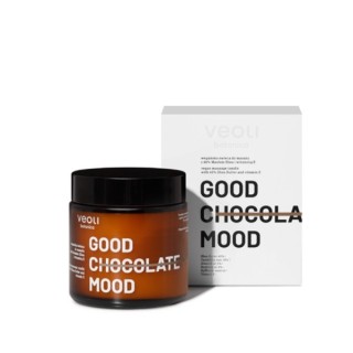 Veoli Botanica Good Chocolate Mood vegane Körpermassagekerze mit 40 % Sheabutter und Vitamin E 100 ml