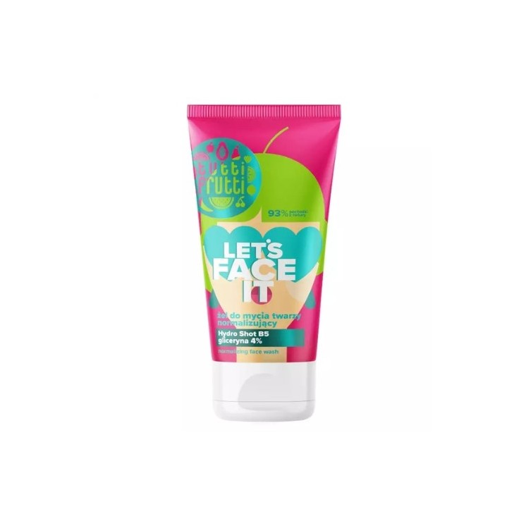 Farmona Tutti Frutti Let's Face It Normalizujący Żel do mycia twarzy z Gliceryną 4% + Hydro Shot B5 150 ml