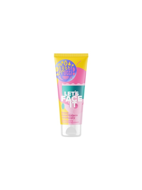 Farmona Tutti Frutti Let's Face It Hydraterende en matterende gezichtscrème met hyaluronzuur 1% + Nutri Shot E+F 50 ml