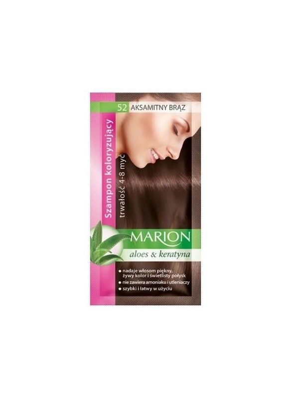 Marion Kleurshampoo met aloë-extract 4-8 wasbeurten /52/ Fluweelbruin 40 ml