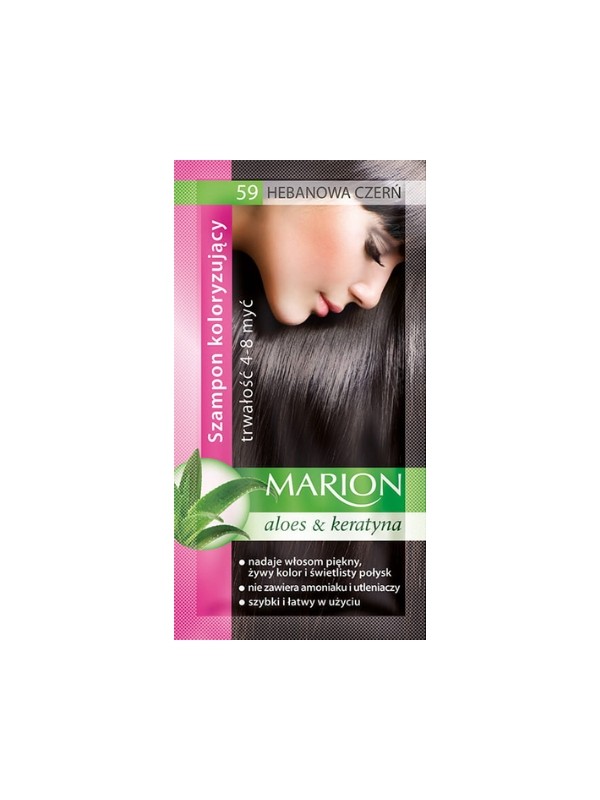 Marion Kleurshampoo met aloë-extract 4-8 wasbeurten /59/ Ebbenzwart 40 ml