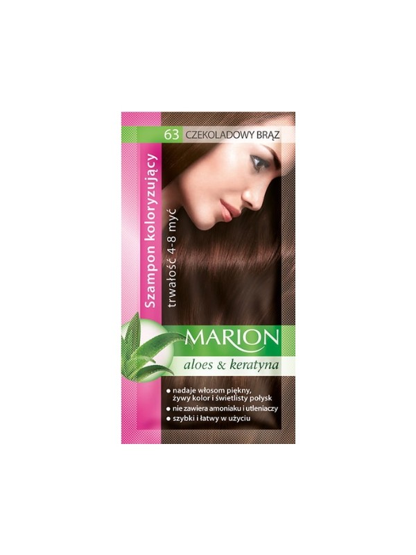 Marion Kleurshampoo met aloë-extract 4-8 wasbeurten /63/ Chocoladebruin 40 ml